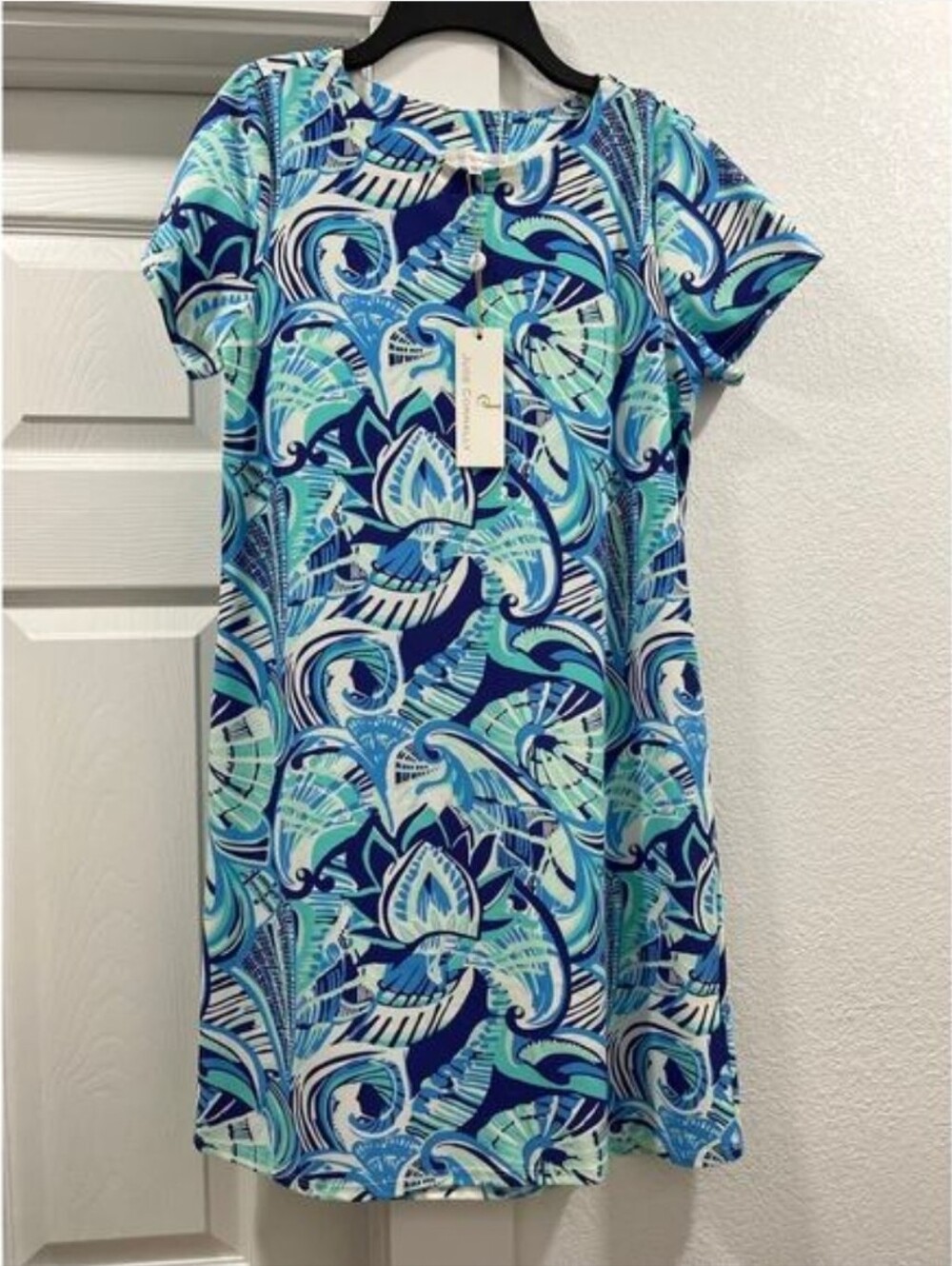 NWT Jude Connally $198 Ella Fanfair Seaglass Mini Dress - Picture 5 of 6